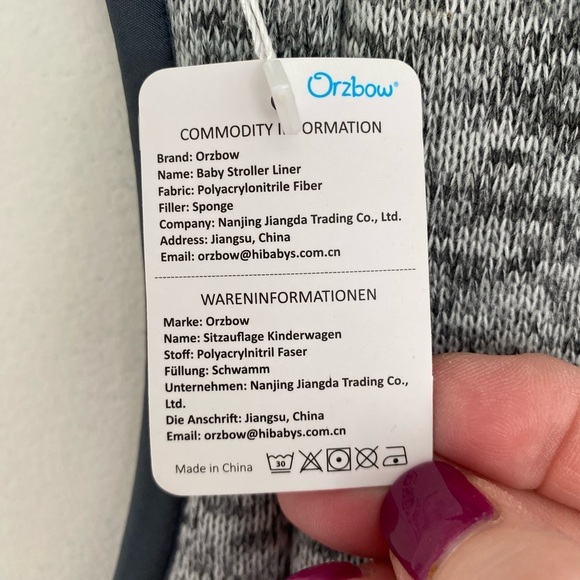 NWT Orzbow Baby Stroller Liner Gray Reversible Replacement Soft Cozy Gorp Core - Picture 3 of 7
